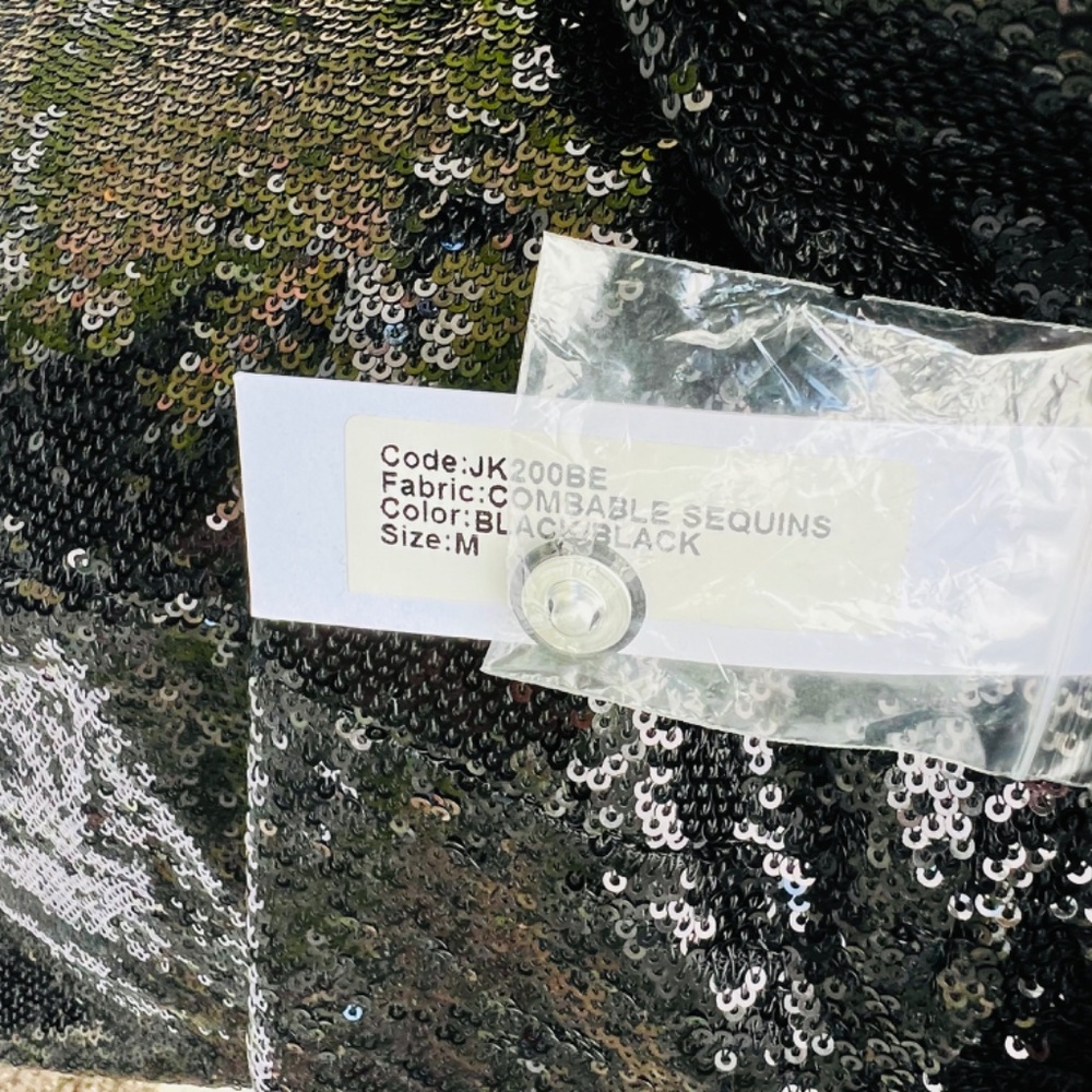 NEW WITH TAGS | UNCONDITIONAL BLACK SEQUIN BLAZER UNISEX (MENS MEDIUM) - Picture 15 of 16